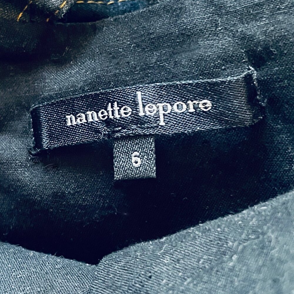 Nanette Lepore NWOT Rare Sexy Vintage Designer Denim Dress 90s 00s y2k Bodycon - Picture 5 of 11